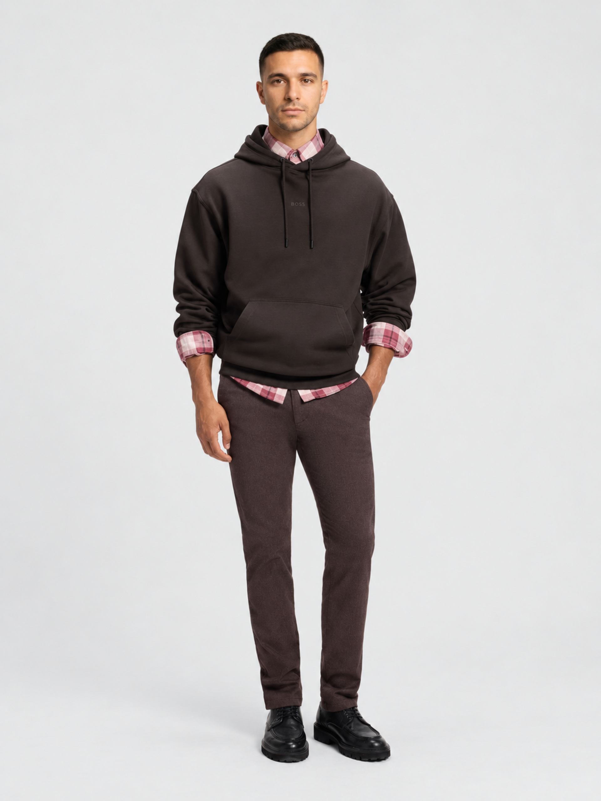 Jersey Hombre Castaño Oscuro Boss