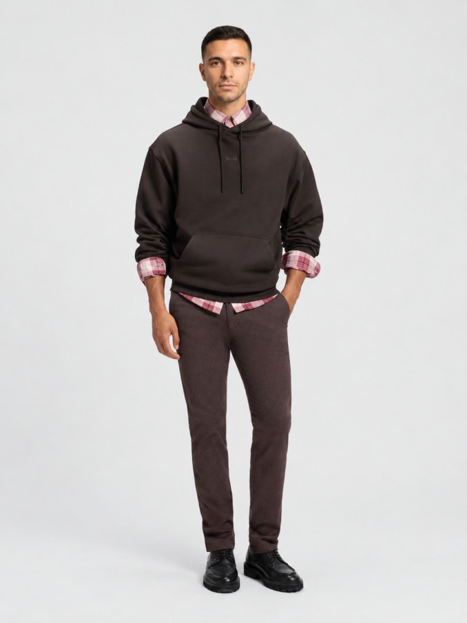 Jersey Hombre Casta�o Oscuro Boss