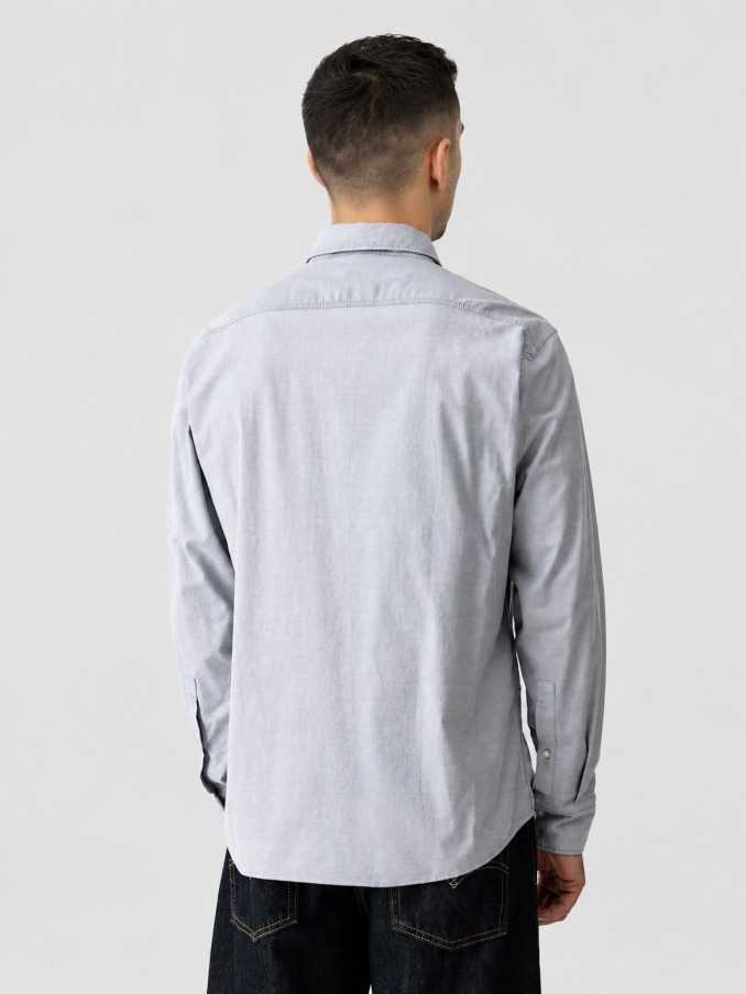 Camisa Hombre Azul Boss