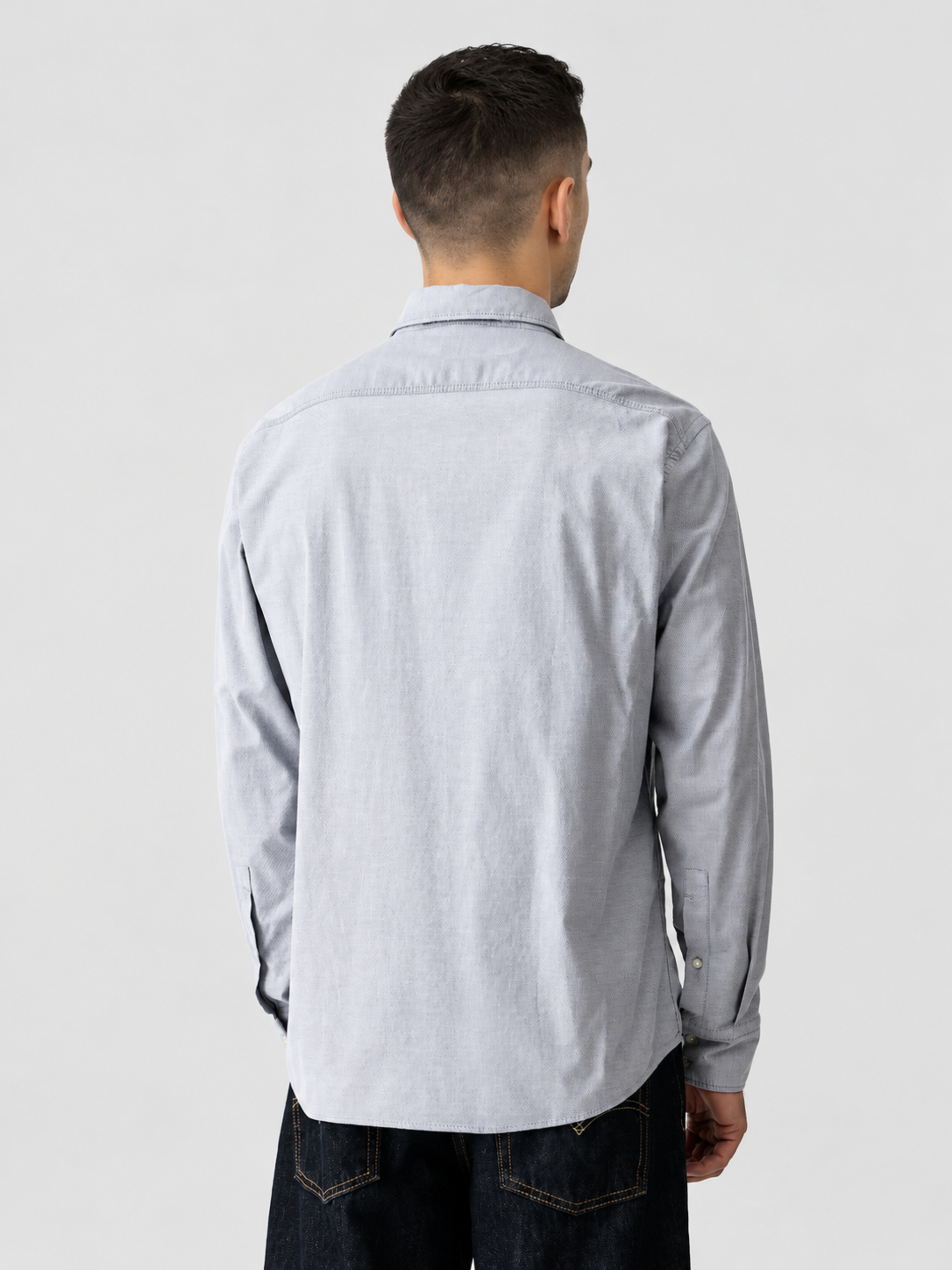 Camisa Hombre Azul Boss