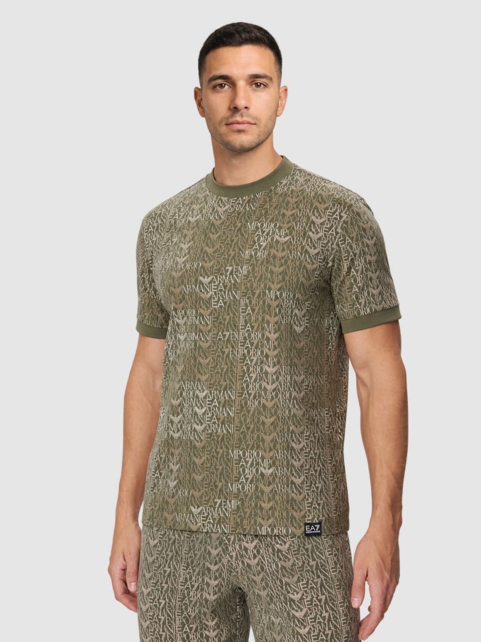 T-Shirt Man Green Ea7 Emporio Armani