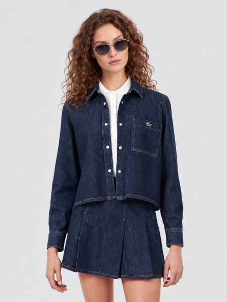 Jacket Woman Dark Jeans Lacoste