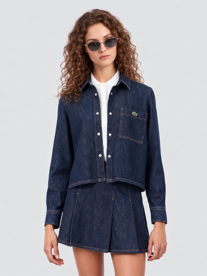 Jacket Woman Dark Jeans Lacoste
