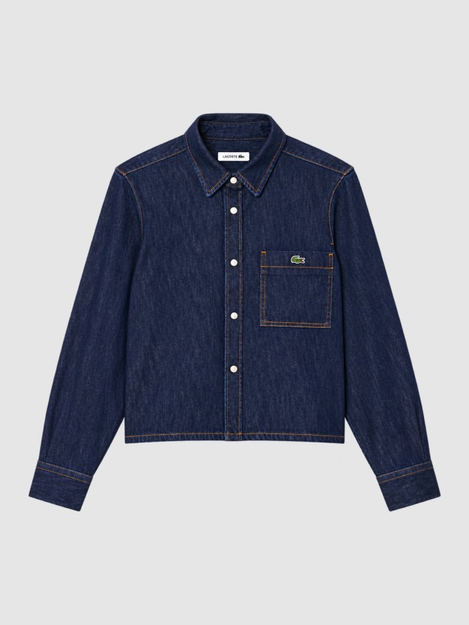 Jacket Woman Dark Jeans Lacoste