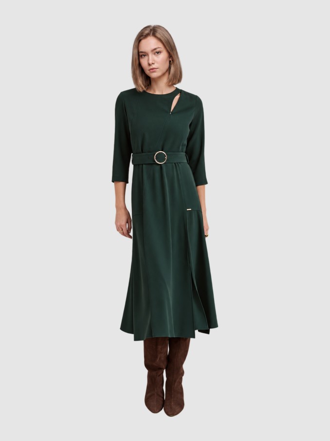 Vestido Mujer Verde Oscuro Lion Of Porches