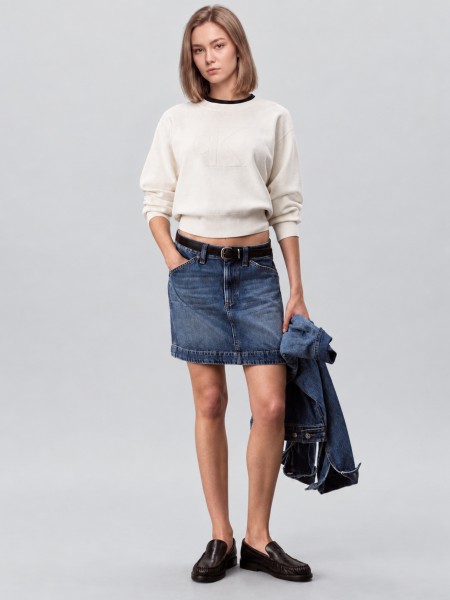 Pullover Woman Cream Calvin Klein