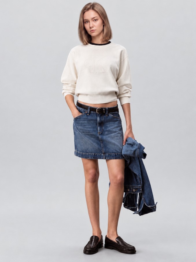 Pullover Woman Cream Calvin Klein