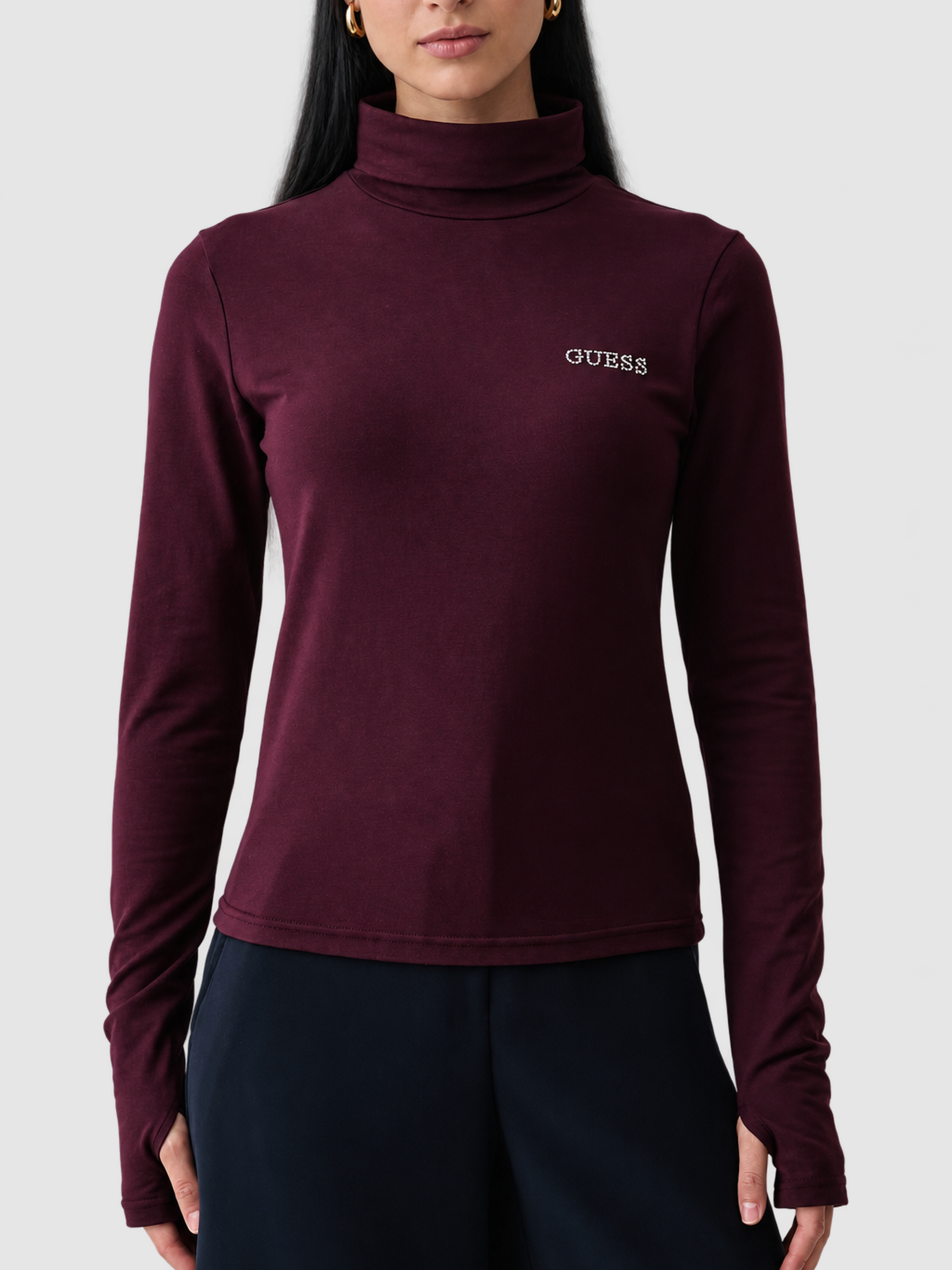 Sueter Mujer Burdeos Guess Underwear