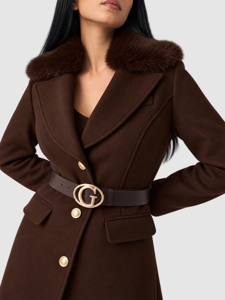 Chaqueta Mujer Casta�o Oscuro Guess