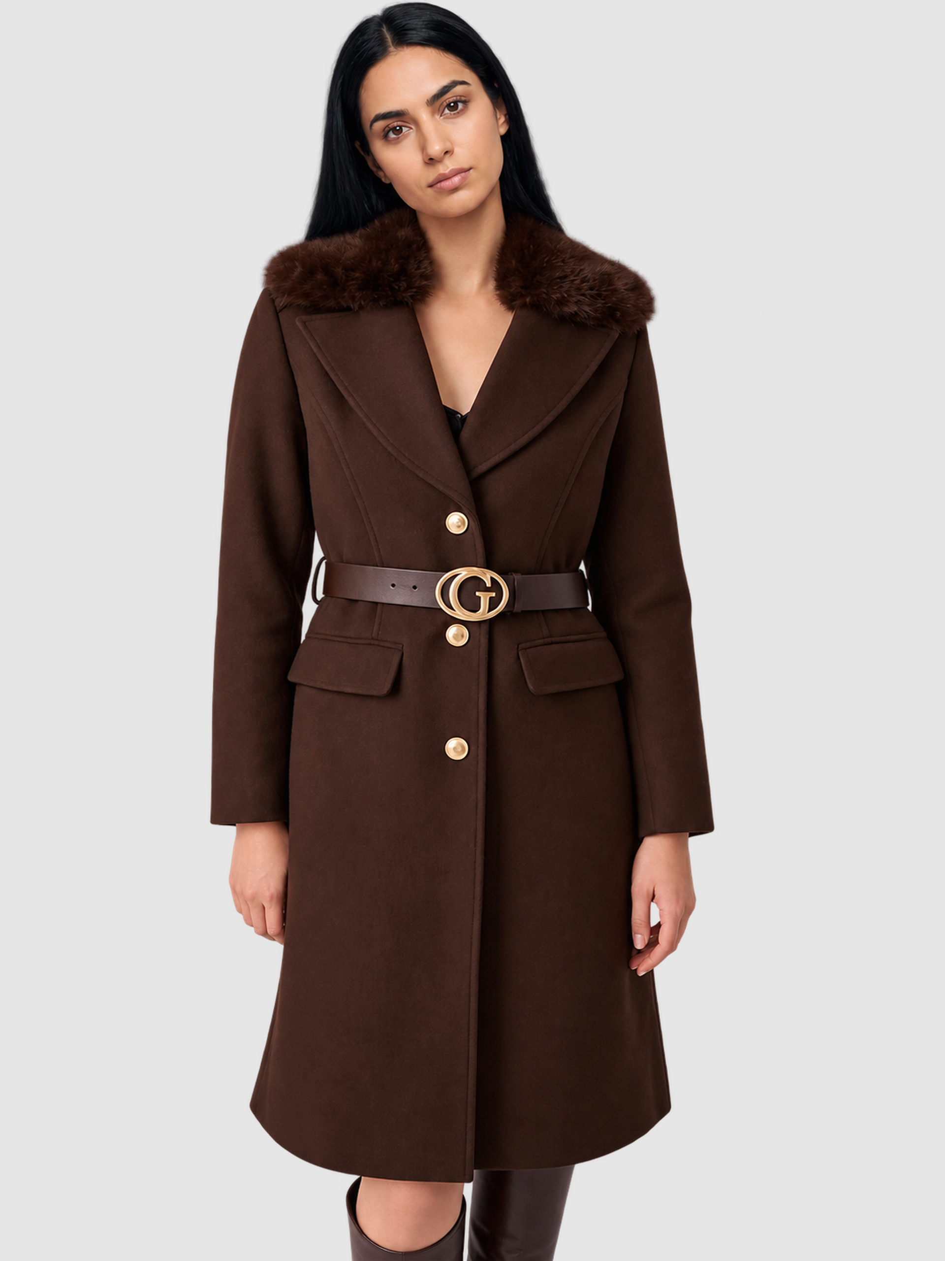 Chaqueta Mujer Castaño Oscuro Guess