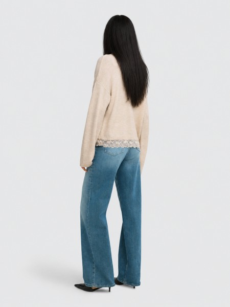 Pullover Woman Cream Only Pullover Woman Cream Only